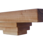 Figured maple wood fireplace mantel