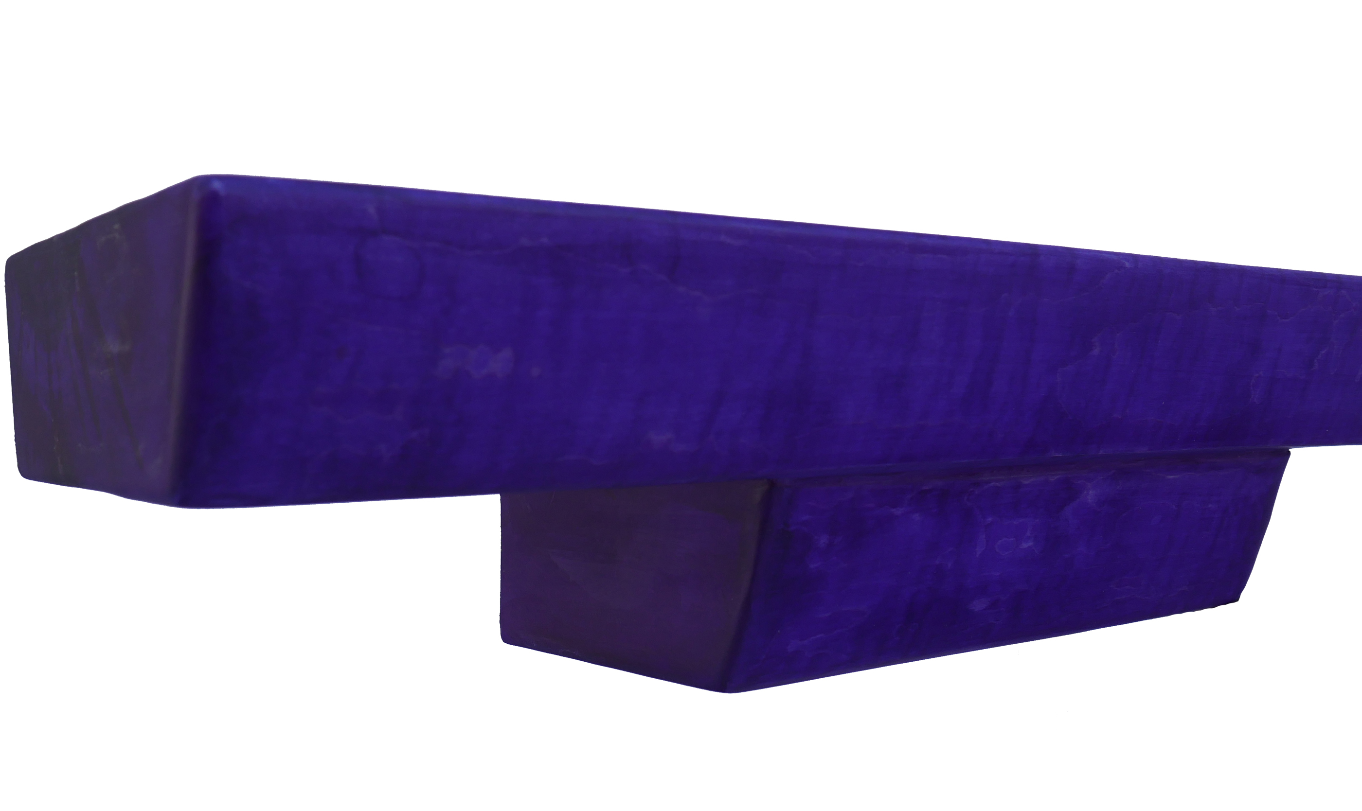 Purple figured maple wood fireplace mantel